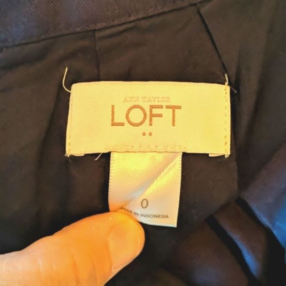 Loft Size 0 Navy Blue Linen Sleeveless Dress - Picture 6 of 7